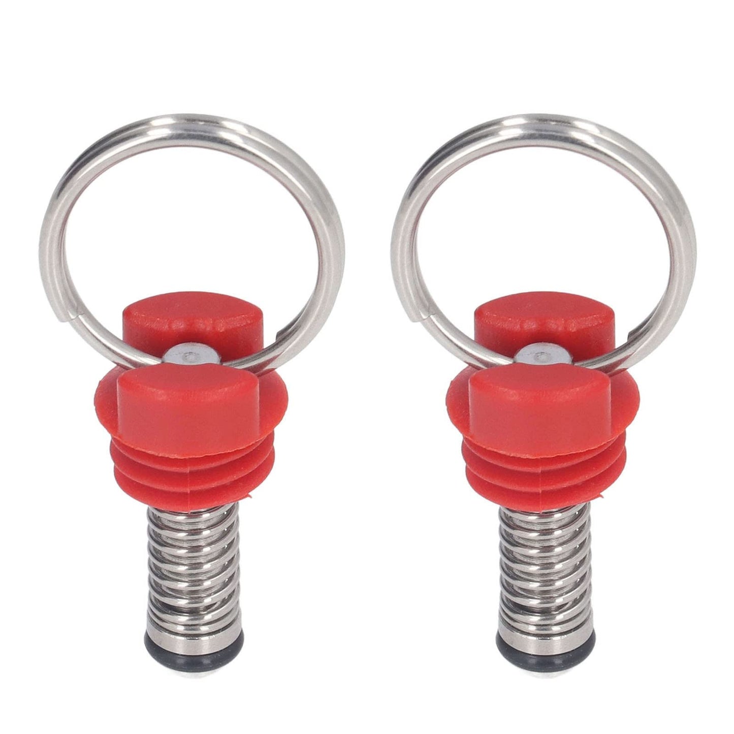 2-teiliges Fass-Karbonisierungsdeckel-Überdruckventil Edelstahl Homebrew Cornelius Corny Ball Lock Keg-Druckablassventil-Ersatzkit(Rot)