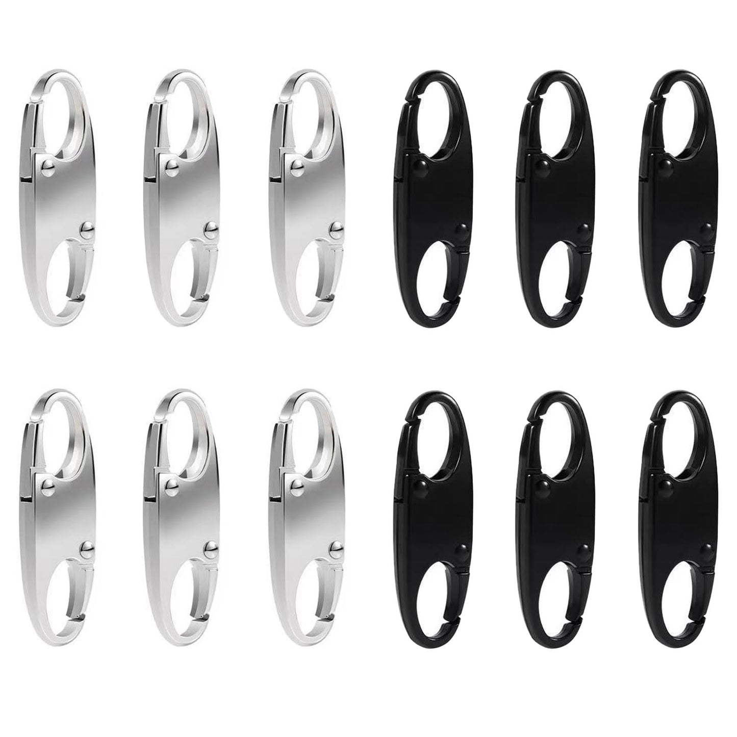 YCHYAN 12 Stück Reisverschlüse Clip, Reißverschluss Zieher Verschluss Clip, Diebstahlsicherung Rucksack Zipper Reißverschluss Clip für Gepäck, Metall Reißverschluss Clips Anti Diebstahl, Für Rucksäcke