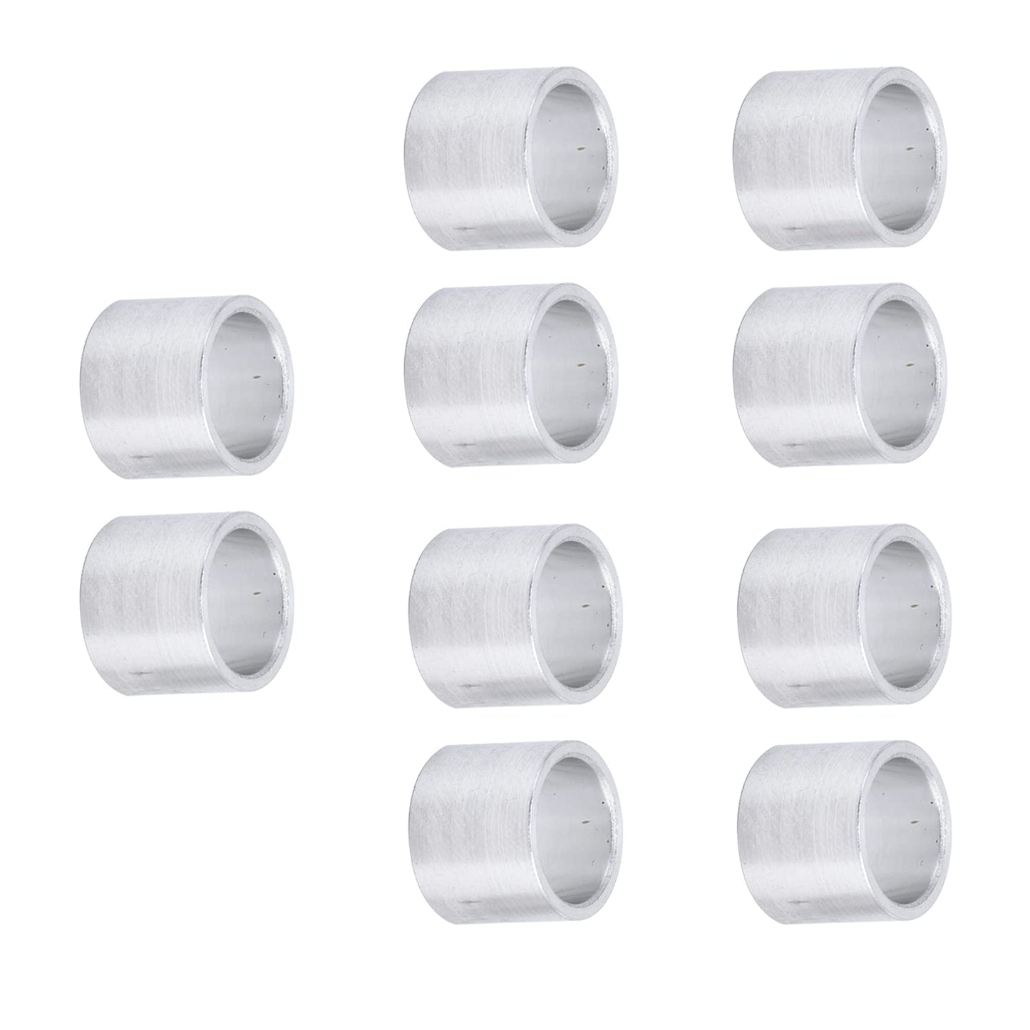 10 Stück Abstandshalter aus Aluminiumlegierung Rund Ohne Gewinde Abstandshalter Aluminium-Abstandshalter Außendurchmesser 10 mm (8mm)