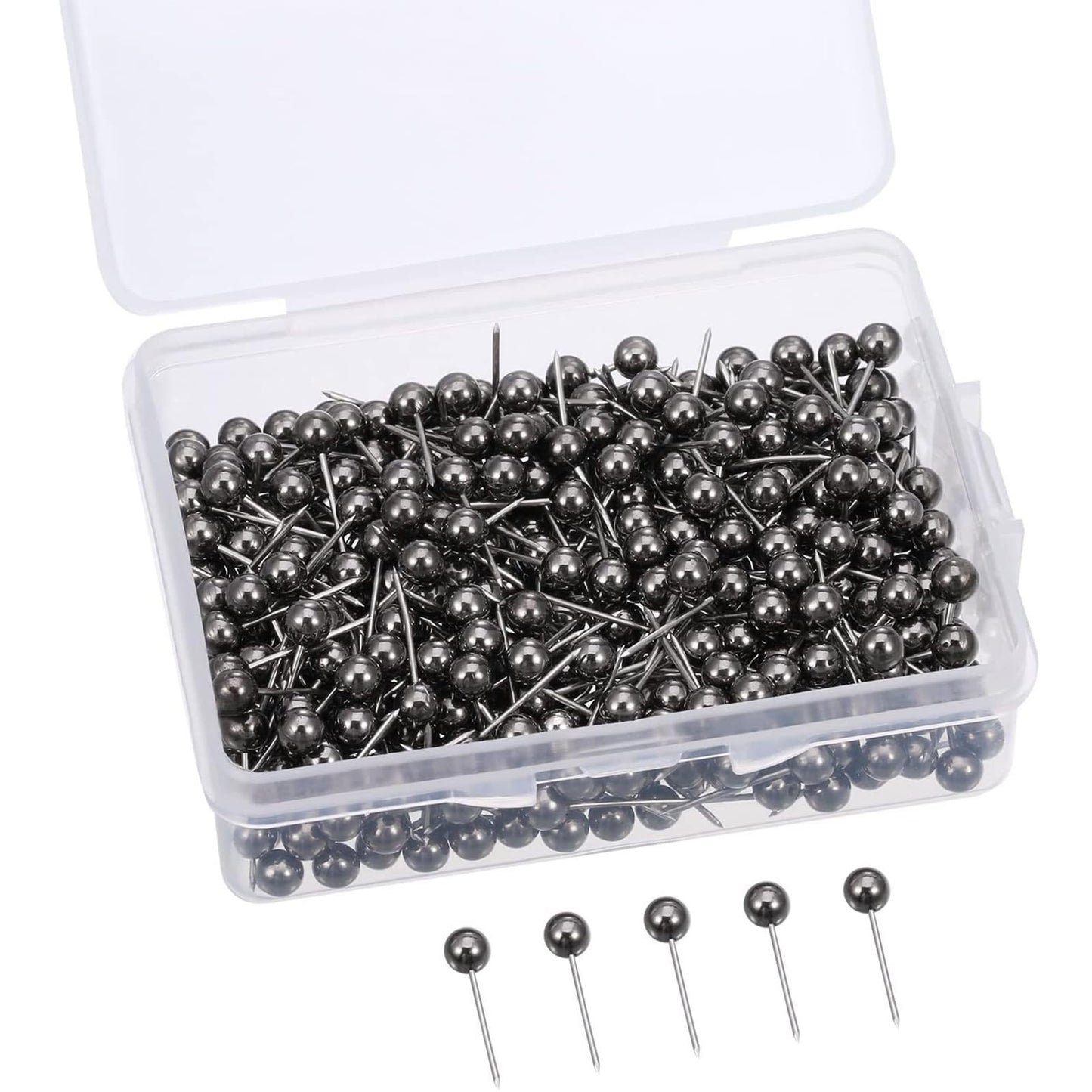400 Stück Reißzwecken,Pinnadeln Rundem Kopf,Kleine Pushpins Heimwerken mit Stahlspitzen,1,5 cm Markierungsnadeln für Jobtafeln Stoffmarkierungen Bulletinwände Schneiderarbeiten Foto Homeoffice Schule