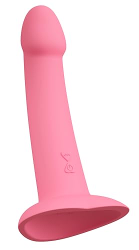 You2Toys Heart Guy Vibrator - kräftiger Vibrator mit prall geformter Eichel, 10 vielseitigen enorm kräftige Vibrationsmodi, in Pink | 1er Pack