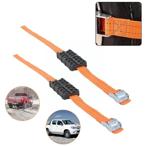 1-4 Stück Notfall-Reifen-Traktionsblöcke, robuste Anti-Rutsch-Ketten, geeignet for Schnee(2Pcs)