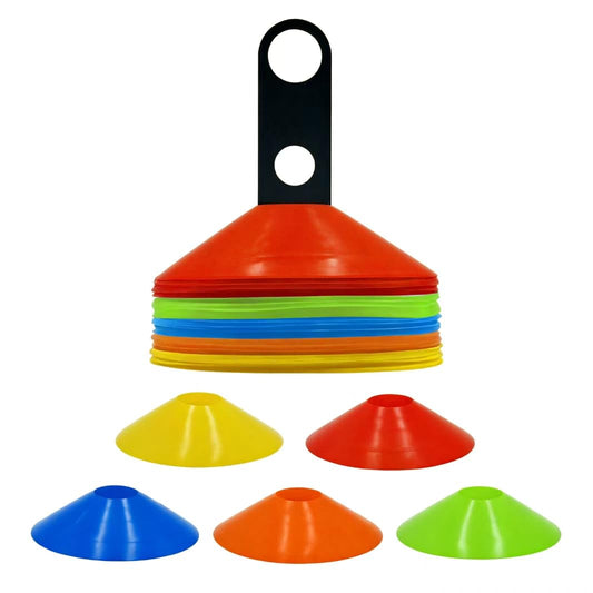 YIJUNSTORE Trainingskegel, Trainingsabzeichen mit Verriegelungsband, runder Kegel für Fußballtraining und Feldmarkierung (5 Farben)