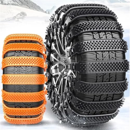1 Stück neues Schneeketten-Set aus Urethan, Radgurte, Riemen, Autoreifenketten, Winter(Black 1pc)
