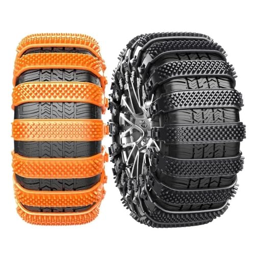 1 Stück neues Schneeketten-Set aus Urethan, Radgurte, Riemen, Autoreifenketten, Winter(Black 1pc)