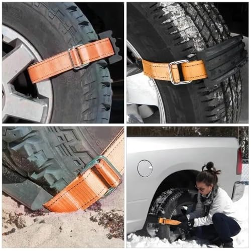 1-4 Stück Notfall-Reifen-Traktionsblöcke, robuste Anti-Rutsch-Ketten, geeignet for Schnee(2Pcs)