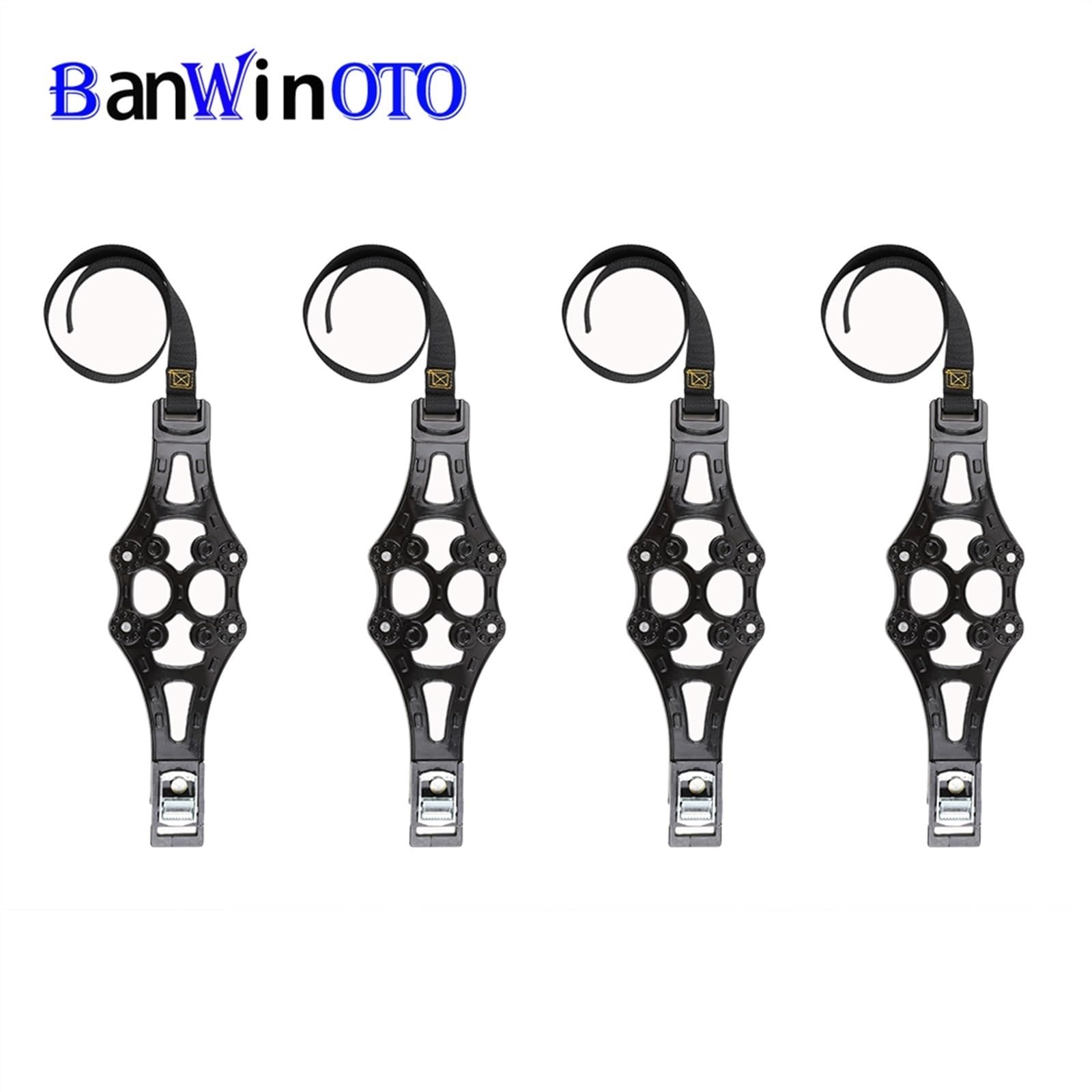 1 teile/satz Auto Anti-skid Sicherheit Doppel Schnalle Ketten Winter Fahrbahn Reifen Schnee Snap Skid Rad 64(1 piece for Black)