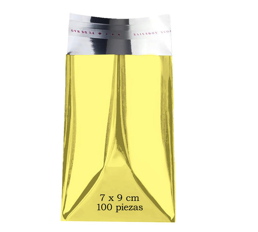 100 Metallic-Umschläge in mattem Gold, mit selbstklebendem Verschluss, Metallic-Beutel, Farben für Geschenke, Büro und Einladungen, Hochzeitsgäste (mattes Gold, 7 x 9 cm (100 Stück))