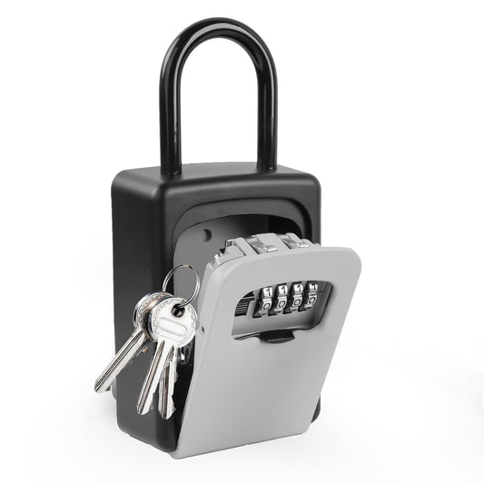 ZKH Schlüsseltresor mit zahlencode, 4 Stelliges Zahelncode, wasserdichte Schlüsselkasten, Wandmontage, Schlüsselsafe Aus Zinkaluminium, Schlüsselbox Für Schlüssel, Karten, Haus, Büro, Garage, Schrank