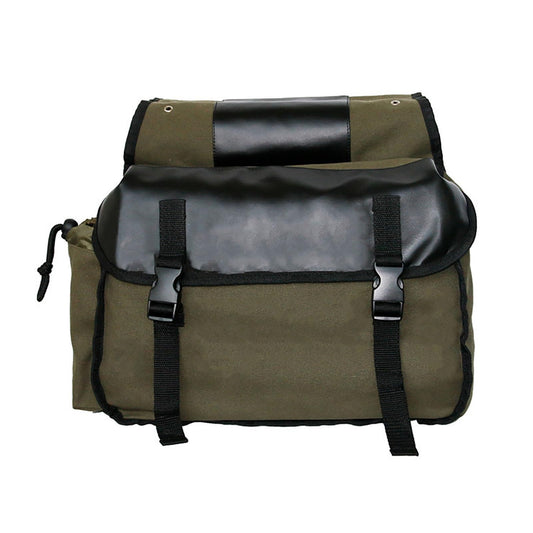 35L Canvas Bike Pendlertasche, Große Kapazität Fahrrad Gepäckträger Satteltasche für Outdoor Heckklappe