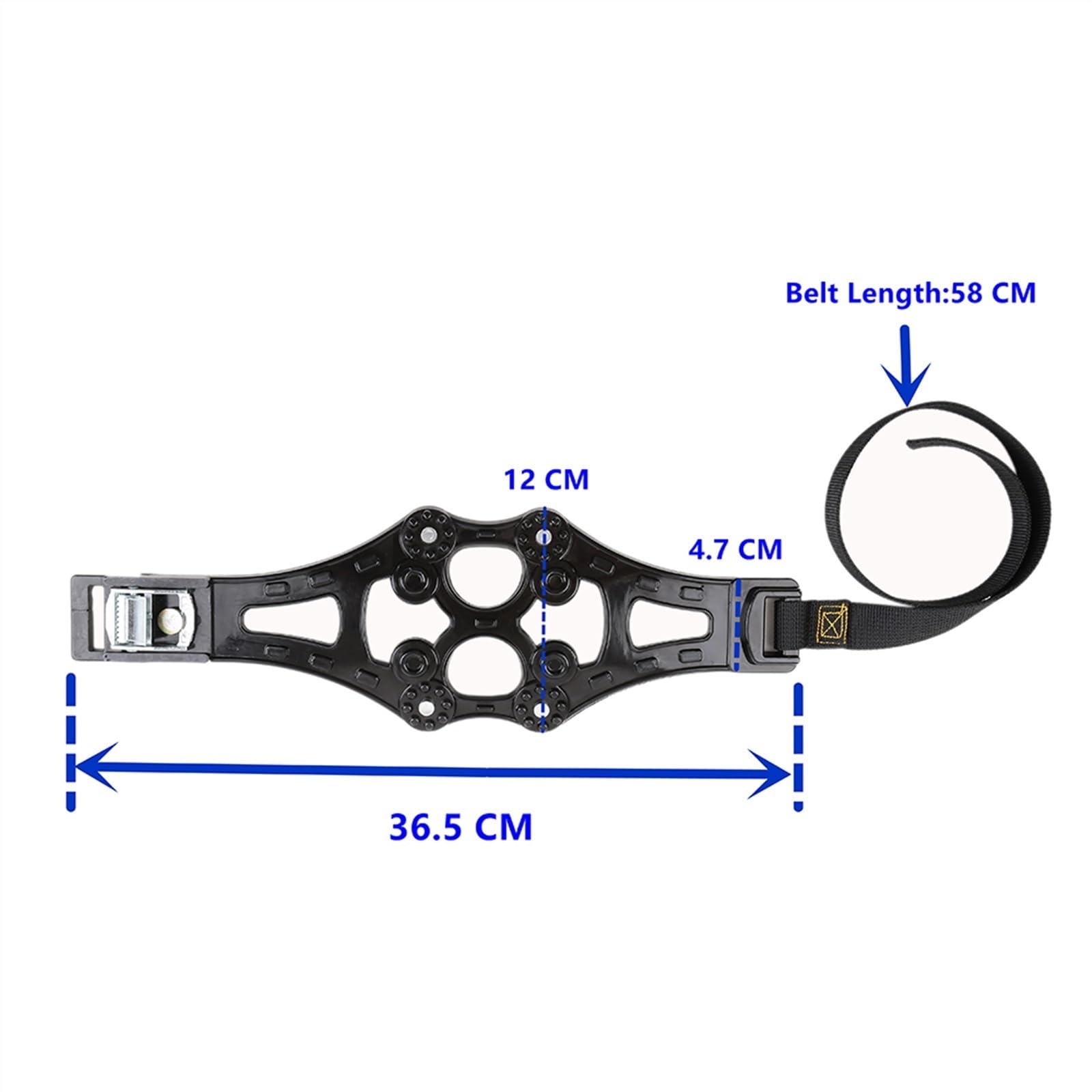 1 teile/satz Auto Anti-skid Sicherheit Doppel Schnalle Ketten Winter Fahrbahn Reifen Schnee Snap Skid Rad 64(1 piece for Black)