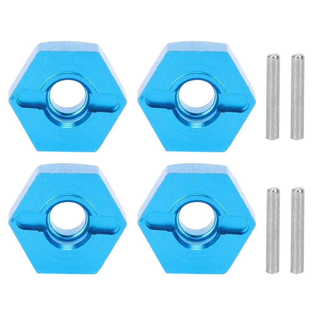 5MM Rad Nabenmontage Naben Mutter Aluminiumlegierung Fahrzeugteile mit Stiften Kompatibel mit Ltoys 1/14 144001 RC Modell(Blau)