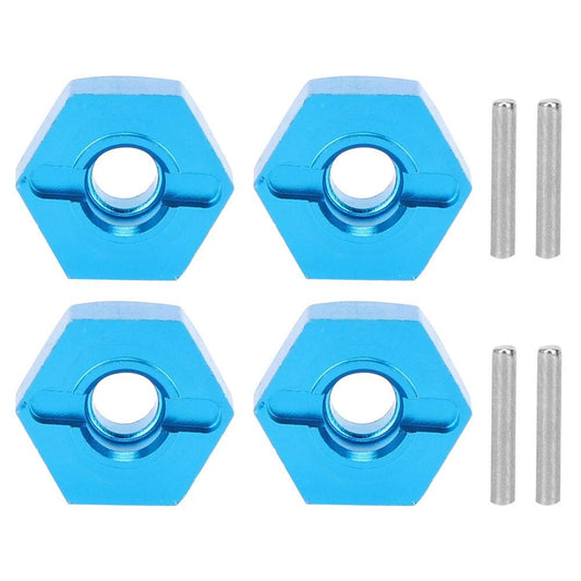 5MM Rad Nabenmontage Naben Mutter Aluminiumlegierung Fahrzeugteile mit Stiften Kompatibel mit Ltoys 1/14 144001 RC Modell(Blau)