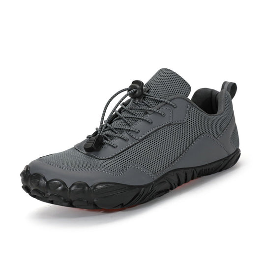 ZVJV Herren Barfußschuhe Breite Füße Atmungsaktiv Traillaufschuhe Walkingschuhe Finessschuhe Outdoor Zero-Drop Solhe Sommer Schwarz Gr.38-45