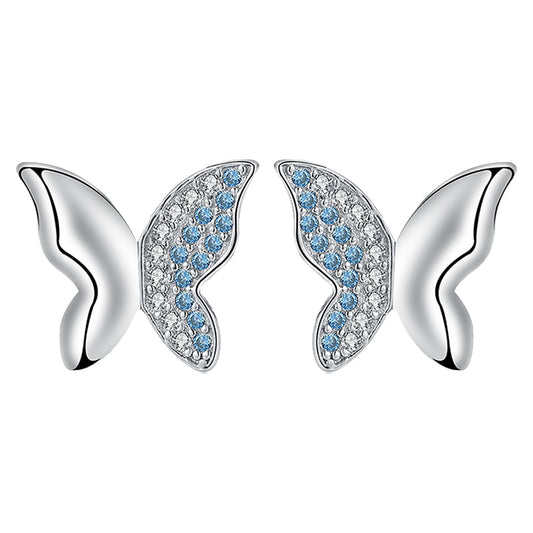 Yinsen Schmetterling Ohrringe Damen 925 Sterling Silber Ohrstecker Hypoallergen Ohrschmuck Für Frauen Mädchen mit Schmuck Geschenkverpackung