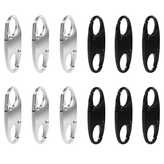 YCHYAN 12 Stück Reisverschlüse Clip, Reißverschluss Zieher Verschluss Clip, Diebstahlsicherung Rucksack Zipper Reißverschluss Clip für Gepäck, Metall Reißverschluss Clips Anti Diebstahl, Für Rucksäcke