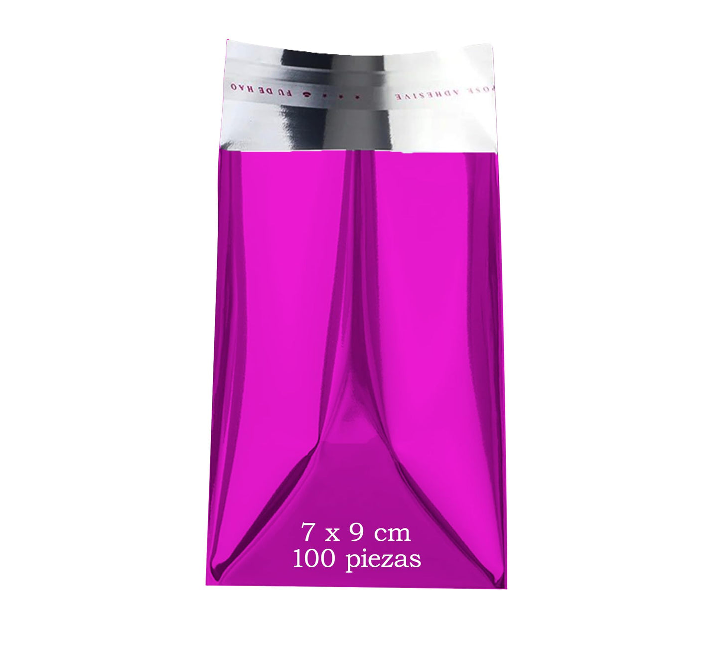 100 Metallic-Umschläge, Fuchsia, mit selbstklebendem Verschluss, Metallic-Beutel, farbig, für Geschenke, Büro und Einladungen, Hochzeitsgäste, Eventkarten (Fuscia Glanz, 7 x 9 cm (100 Stück))