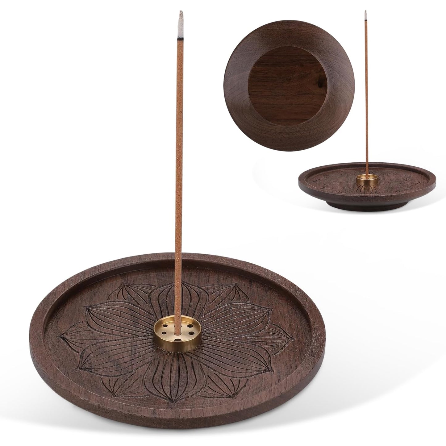 1 Stück Räucherstäbchen Halter Räucherstäbchenhalter Incense Holder Räucherstäbchen Halterung Rächerstabchenhalter Brenner Incense Sticks Holzlotus Räucherstäbchenhalter Ideal für Meditation und Yoga