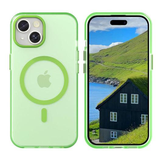 YUANDMI Hülle kompatible mit iPhone 15 mit MagSafe, Hanyhülle iPhone 15 Magnetisch Leicht Dünn Durchscheinendes Matte Soft Touch, rutschfest Kratzfest Schutz Hülle iPhone 15 Schwarz