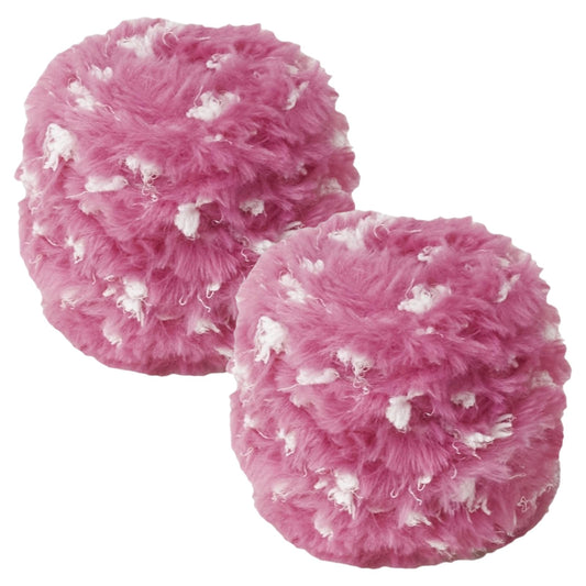 2 Pack Grobes FarbverlaufsstrickenHäkelgarn 3 Stränge Fellgarn Flauschiges Handstrickgarn Schalgarn Farbverlauf Bunt Dickes Häkelgarn für Decken Kissen Taschen Hüte Katzenbetten (Rose)