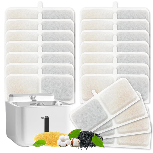 18pcs katzenbrunnen Filter, 3,2L Filter katzenbrunnen Trinkbrunnen für Katze Hunde, Filter mit Harz und Aktivkohle für Katzen und Hunde, Ersatzfilter Wasserbrunnen für Katzen