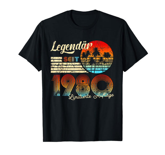 40. Geburtstag Geschenk Männer Legendär Seit Oktober 1980 T-Shirt