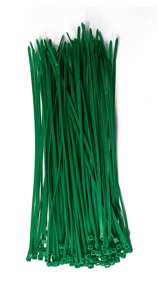 zuizhan dunkelgrüne Kabelbinder, 200 mm x 2,5 m, 100 Stück, Mini-dünne Kunststoff-Kabelbinder, 12,2 kg Zugfestigkeit mit UV-beständigem, selbstsicherndem Nylon, für den Innen- und Außenbereich, Büro,