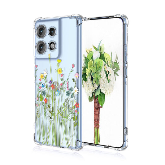 YUECXIN Hülle für Motorola Edge 50 Neo 5G, Premium Transparent Ultra Dünn Weich Stoßfest Silikon TPU Bumper Schutzhülle, Exquisit Mustern Handyhülle, A97