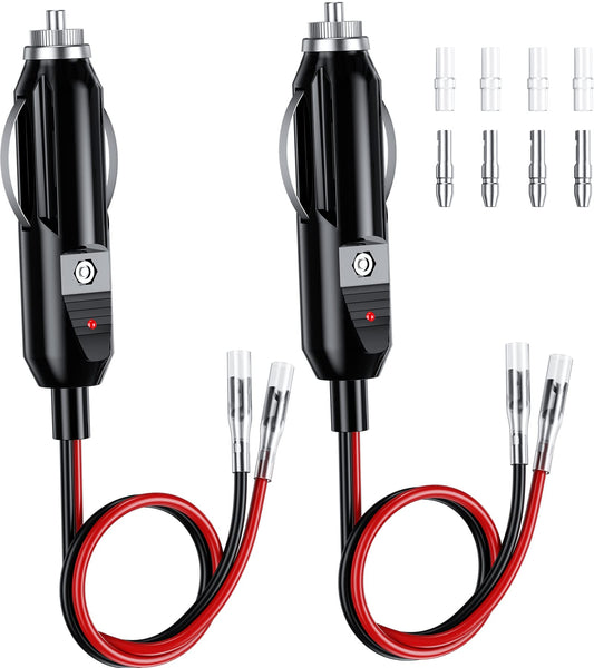 Zigarettenanzünder Stecker Adapter, Autostecker Universalstecker 12V/24V mit 10A/15A Sicherung für LKW Fahrzeuge und Waagen Zigarettenanzünder Buchse