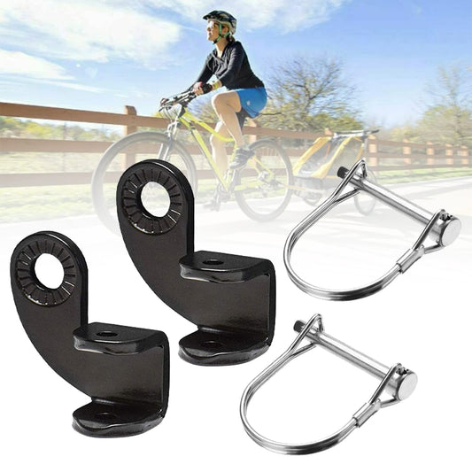 Yearninglife 2 Sets Fahrradanhänger Kupplung, Fahrradanhänger Haken, Fahrrad Kupplung Zubehör Befestigung, Fahrrad Traktionskopf Adapter Befestigung für Qeridoo Trixie (Schwarz)