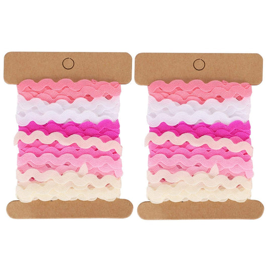 2Pcs Rack Trim Bänder Bunte Zick Zack Band Trim Bänder für DIY Crafts Nähen Geschenkverpackung Dekoration(5)