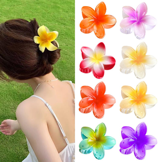 8 Stück Egg Flower Hair Claw Clips, starker Halt, Niedliche Blumenförmige für Frauen Mädchen Haarstyling Zubehör, Haarspangen Rutschfest Haarkralle, für Dickes Dünnes Haar
