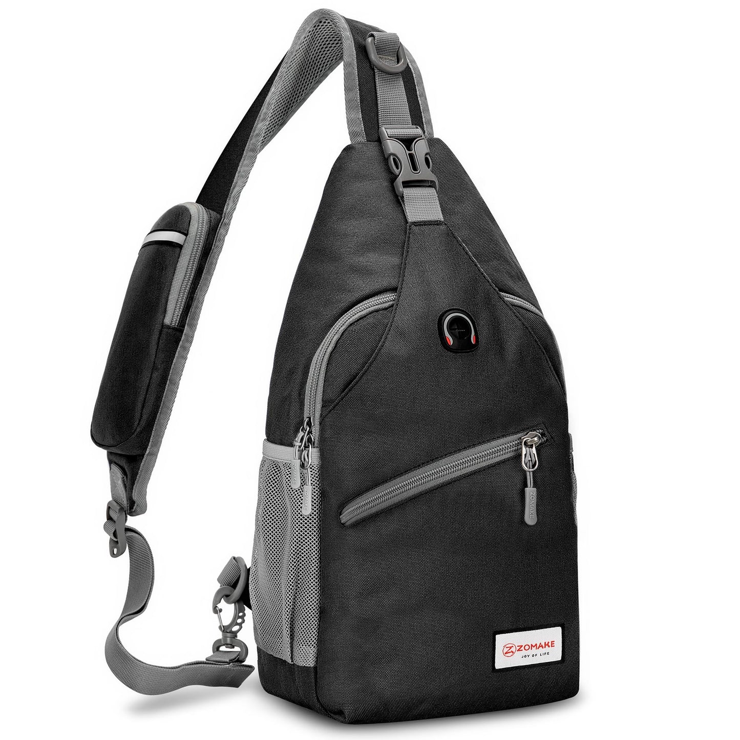 ZOMAKE Brusttasche Herren Diebstahlsicher 8L - Crossbody Bag Für Männer Frauen Herren Schultertasche Sling Bag Für Outdoor Radfahren Reisen Wandern(Schwarz Neu)